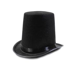 LERONO Chapeau haut-de-forme vintage Fedora de l'âge victorien à bord court chapeau de magicien occidental polyvalent pour dîner en plein air tenue décontractée, Hauteur 20 noir N, 1-2