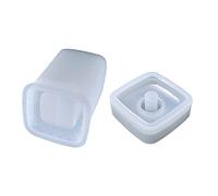 LERONO Moule en silicone, distributeur de pompe en résine, moule pour savon, shampooing, lotions et crèmes, grand pot avec pompe