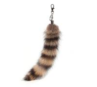 LERONO Porte-clés en forme de queue de raton laveur - Pour sac à dos, sac à dos, voiture, décoration de couple, C24., M