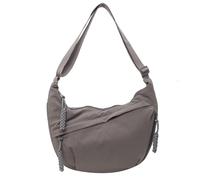 LERONO Sacs à raviolis pour femme, sac à bandoulière, sac à bandoulière en nylon de couleur unie pour étudiante, sac de grande capacité, gris