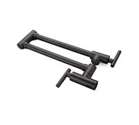 LERORA Robinet de Cuisine remplisseur de Pot Robinets de Cuisine en Laiton Noir remplisseur de marmite Pliante 2 poignées murales Robinet de Cuisine Froide Simple