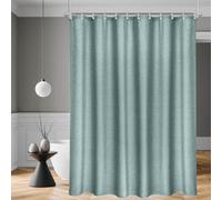 Lerores Rideau de douche 120 x 200 cm bleu, 230 g, en polyester, ourlet lesté, anti-moisissure, imperméable, lavable, pour salle de bain, baignoire avec 8 anneaux de rideau de douche