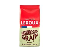 LEROUX - Chicorée en Grains Torréfiée pour Infusion Aromatique, Goût Intense et Authentique (520 g) - lot de 4 - Vendu par Lot
