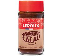 Leroux - Chicorée Soluble Cacao - 100% d'Origine Végétale - Chicorée Cultivée en France - Source de Fibres, Sans Sucres Ajoutés - Pot de 100g