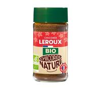 LEROUX Chicorée Soluble Nature Bio 100 g - Granules 100% Chicorée de France, Bocal Verre - Lot de 3