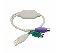 Lerpwige 1 câble adaptateur USB 2.0 vers PS2s pour manette PS2s vers USB 2 claviers et câble répartiteur