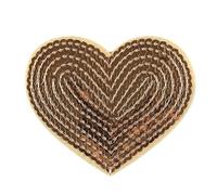 Lerpwige 10 pièces en forme de cœur fer sur les taches taches de cœur brodées sur appliquien taches de paillettes pour vêtements vêtements couture