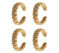 Lerpwige 4 pièces Rustics Jutes Cordelette de rideau améliore l'espace avec une esthétique naturelle et une durabilité Accessoires de embrasse de rideau