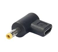 Lerpwige 5,5 x 2,5/3,0 x 1,1/3,5 x 1,35/4,0 x 1,7/4,8 x 1,7/5,5 x 2,1 mm - Connecteur USB à 90° 5525 mâle vers USB C mâle