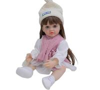 Lerpwige 55 cm Baby Girls Renaissance avec Costume Amovible Renaissance avec Bras et Jambes mobiles Cheveux longs pour tout-petits Poids réaliste Vivant Bébé Fille Réaliste