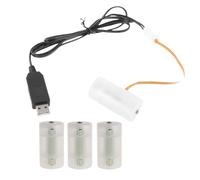 Lerpwige 5v2a USB jusqu'à 6 V LR14 C Batterie Eliminateurs de remplacement 4 pièces 1 5 V LR14 C Batterie pour cuisinière à gaz, lampes de poche, chauffe-eau
