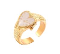 Lerpwige Accessoires de fête élégants en forme de cœur, alliances, texture en alliage, convient pour un look tendance et décontracté. Cœur vintage, taille unique, Comme décrit, Comme décrit.