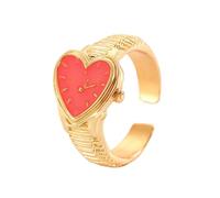 Lerpwige Accessoires de fête élégants en forme de cœur, alliances, texture en alliage, convient pour un look tendance et décontracté. Cœur vintage, taille unique, Comme décrit, Comme décrit.