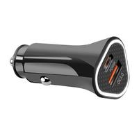 Lerpwige Adaptateur de chariot de chargement rapide 38 W avec double port - Chargeur de véhicule en plastique - Mise à niveau pour les voyageurs d'affaires et les trajets