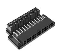 Lerpwige Adaptateur de puissance 24 broches femelle jusqu'à 24 broches pour homme - Inverseur coudé à 90 ° - Pour carte mère, ordinateur de bureau