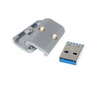 Lerpwige Adaptateur USB 3.0 pour connecteurs mâles avec ouverture de 6 mm pour un transfert rapide des données et un chargement d'appareils Boîtier en aluminium