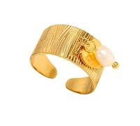 Lerpwige Anneaux d'ouverture tendance en acier inoxydable doré pendentif cœur accessoires pour femmes vêtements confortables et utilisation du temps bagues femmes tendance, comme décrit