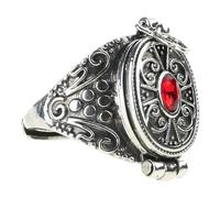 Lerpwige Bague culturelle Gawu avec chambre intérieure réglable - Accessoire unisexe pour les fêtes et le quotidien - Bijoux de collection