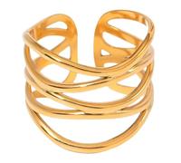 Lerpwige Bagues pratiques et robustes en acier inoxydable avec cristaux élégants pour les femmes tendance qui recherchent des tenues individuelles
