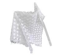 Lerpwige Bandana en dentelle pour fille - Bandana brodé - Turban Balletcore - Accessoire photo - Écharpe en dentelle respirante, Little Flower, taille unique