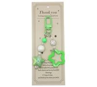 Lerpwige Beau porte-clés avec étoile porte-clés à suspendre ornement porte-clés breloque étoile perles sac pour sacs à main porte-monnaie décorations pendentif de sac, vert