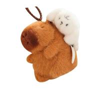 Lerpwige Beaux Capybaras Peluche Pendentif Fourrure Dessin animé Porte-clés Doux et populaire Ornement Jouet pour la décoration et donner 9/12 cm