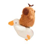 Lerpwige Belle Capybaras Peluche Pendentif Fourrure Dessin animé Porte-clés Doux et populaire Ornement Jouet pour la décoration et donner 9/12 cm