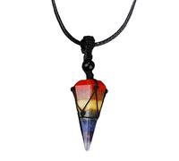 Lerpwige Bijoux géométriques contemporains avec pendentif hexagonal en maille - Collier délicat et doux pour la peau - Collier géométrique, taille unique, Comme décrit, Comme décrit