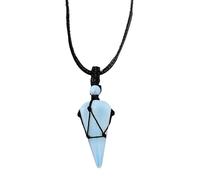 Lerpwige Bijoux géométriques contemporains avec pendentif hexagonal en maille - Collier délicat et doux pour la peau - Collier géométrique, taille unique, Comme décrit, Comme décrit