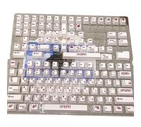 Lerpwige Blood Sacrifice Capuchons de touches mécaniques par sublimation thermique CherryProfile Blanc Lettres rouges 132 touches