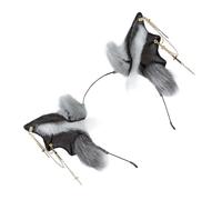 Lerpwige Bloodsucker Mode Bandeau Doux Confortable Réaliste Oreilles de Chauve-souris Accessoires pour Halloween Fête d'anniversaire Anime Chauve-souris Oreilles Couvre-chef, Chaîne d'oreille grise et