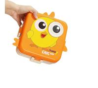 Lerpwige Boîte à lunch en acier inoxydable 304 pour enfants - 3 sections avec motif de dessin animé et joint d'étanchéité - Pour le bureau - Anti-déversement