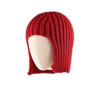Lerpwige Bonnet tricoté chaud pour femme - Perruques et cache-oreilles assurant le confort pendant les sorties d'hiver - Chapeau d'automne et d'hiver, Rouge, taille unique