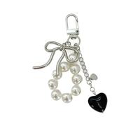 Lerpwige Bowknot Perles en forme de cœur Porte-clés Décorations Pendentif Sac à main Suspension Origine Porte-clé Pendentif pour Femmes Filles