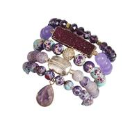 Lerpwige Bracelet élégant Accessoires faits à la main Bracelet de perles Texture pierre Bijoux de poignet à la mode Convient pour améliorer la volonté