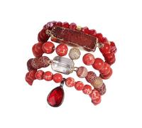 Lerpwige Bracelet élégant Accessoires faits à la main Bracelet de perles Texture pierre Bijoux de poignet à la mode Convient pour améliorer la volonté