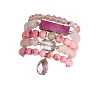 Lerpwige Bracelet élégant Accessoires faits à la main Bracelet de perles Texture pierre Bijoux de poignet à la mode Convient pour améliorer la volonté