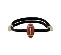 Lerpwige Bracelet élégant pour homme en corde milanaise de 4 mm avec accessoires de bijoux Rugby pour une touche sportive Bracelet pour homme portable, taille unique, Comme décrit