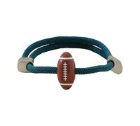 Lerpwige Bracelet élégant pour homme en corde milanaise de 4 mm avec accessoires de bijoux Rugby pour une touche sportive Bracelet pour homme portable, taille unique, Comme décrit