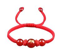 Lerpwige Bracelet porte-bonheur rouge avec breloque chinoise pour le Nouvel An chinois réglable pour les fêtes, le quotidien chinois, taille unique, Comme décrit