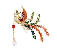 Lerpwige Broche de pêche émaillée exquise fabriquée à la main Broche Bijoux de mode Pin Texture blessée Parfait pour les vêtements de fête de mariage