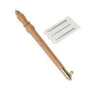 Lerpwige Broderie Poignée en Bois Crochet avec Aiguille (0 8 mm 1 0 mm 1 2 mm) Aiguille à Perles Françaises pour Broder Paillettes Perles