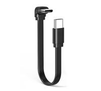Lerpwige Câble de charge plat de type C vers type C 66 W pour smartphones, tablettes et ordinateurs portables Option 90 degrés Cordon USB C en silicone souple