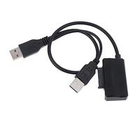 Lerpwige Câble USB 2.0 6 + 7 13 Broches Slim-SATA avec Cordon d'alimentation Externe USB2.0 pour Ordinateur Portable DVD-ROM CD-Odd Ordinateur Portable CD-/DVD-câble De Lecteur Optique Universel