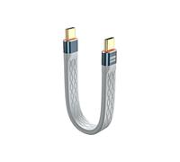 Lerpwige Câble USB 4, câble plat flexible USB de type C de 12,7 cm pour Thunderbolt4/3 jusqu'à 40 Gbit/s, transfert de données 240 W, charge de type C
