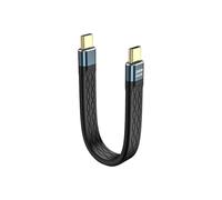 Lerpwige Câble USB 4, câble plat flexible USB de type C de 12,7 cm pour Thunderbolt4/3 jusqu'à 40 Gbit/s, transfert de données 240 W, charge de type C