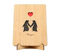 Lerpwige Carte de vœux personnalisée en bois pour événement spécial, mariage, anniversaire, décoration de la maison, festival, décoration de la maison