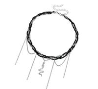 Lerpwige Chaîne de pendentif en forme de croix polyvalente sur un artisanat sophistiqué en chaîne serpent pour les femmes tendance qui aiment les pièces de mode