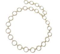 Lerpwige Chaîne de taille en métal à la mode pour femmes Gilet de fermeture réglable Cercles Anneaux Chaîne de jonction abdominale pour l'usure quotidienne