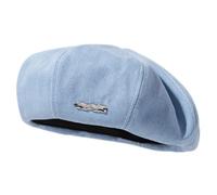 Lerpwige Chapeau de peintre Jeans Daily Kee Quotidien avec charme britannique élégant Tendance des années 2000 pour femmes et hommes adolescents Bérets bleus pour enfants, Bleu clair anglais L, taille